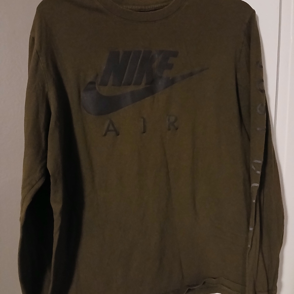 Nike Olive Long Sleeve Shirt - Picture 1 of 3